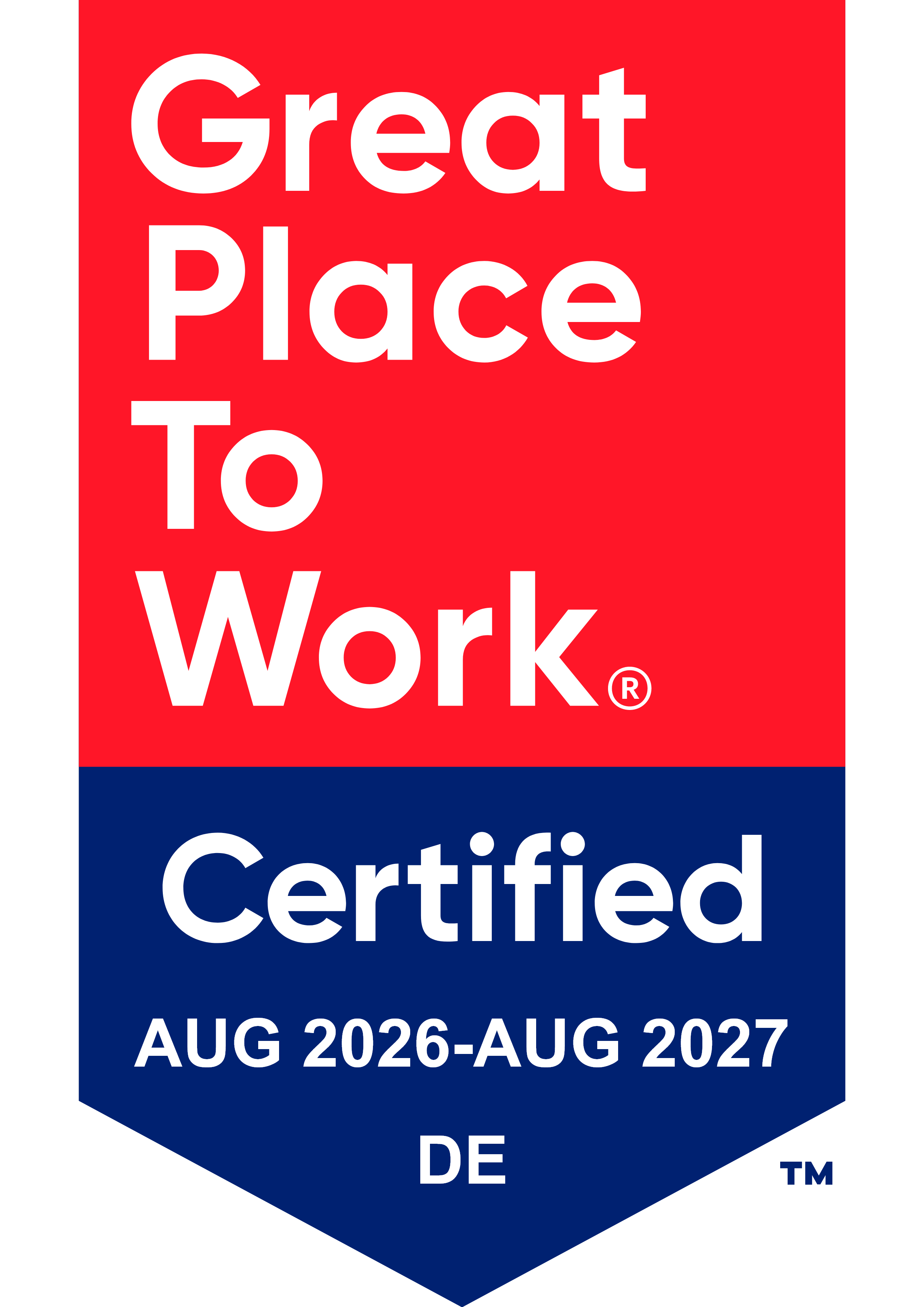 Great Place To Work Certified 2026–2027